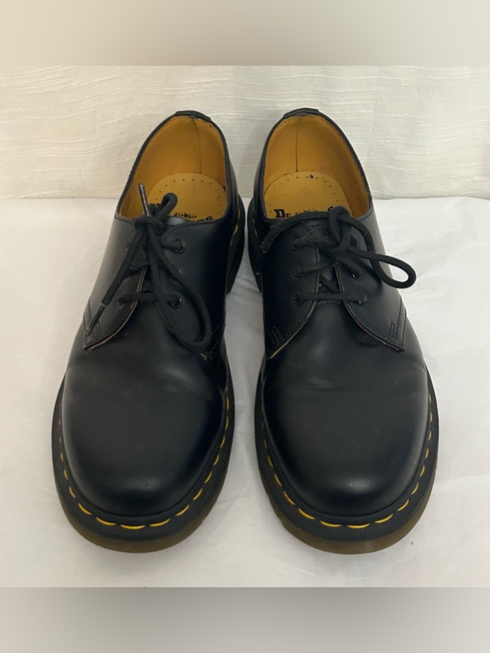 Dr. Martens Classic Black 1461 3-Eye Low Top 100% Leather Derby Shoes punk goth
